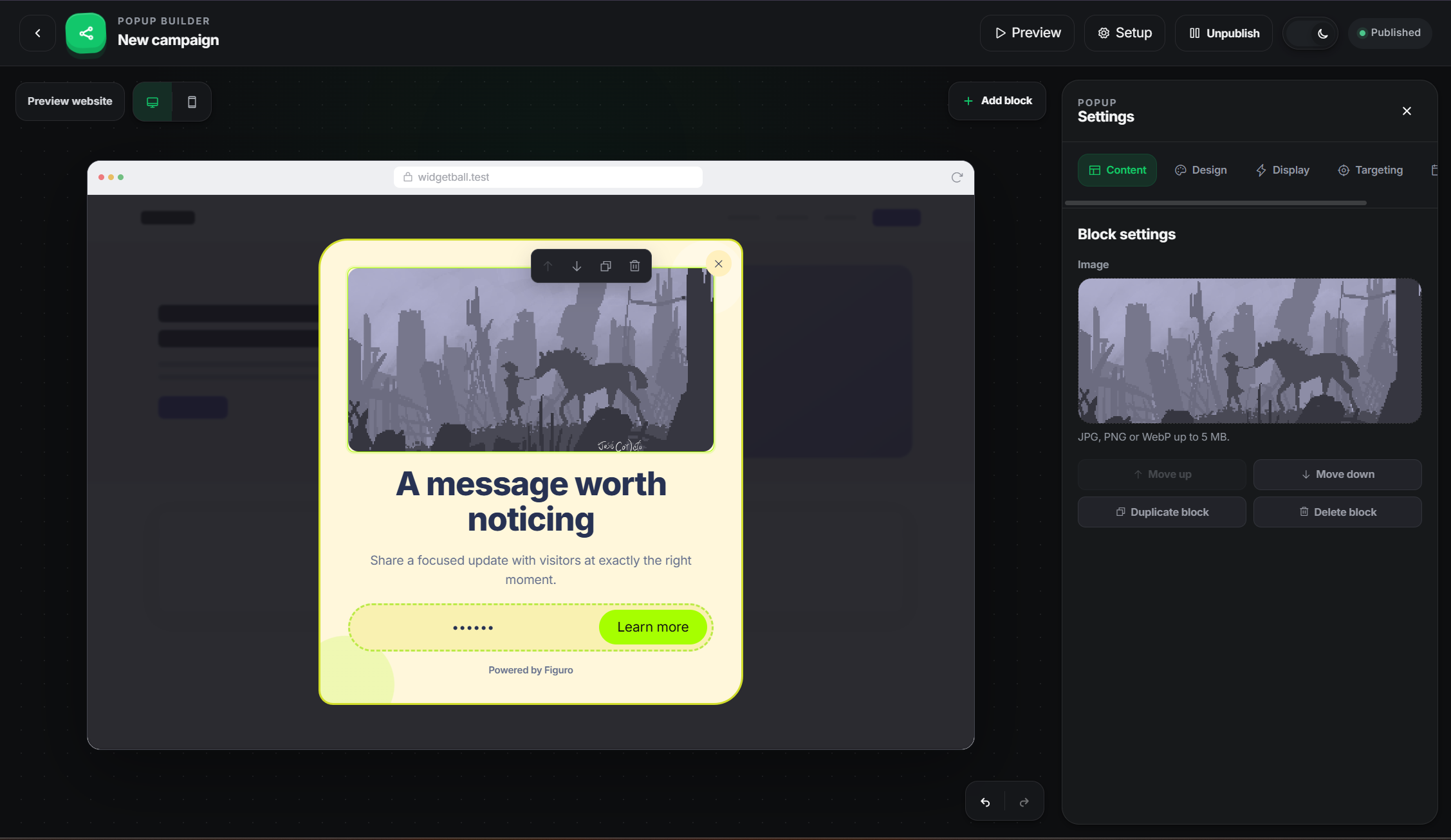 Widget library and performance overview